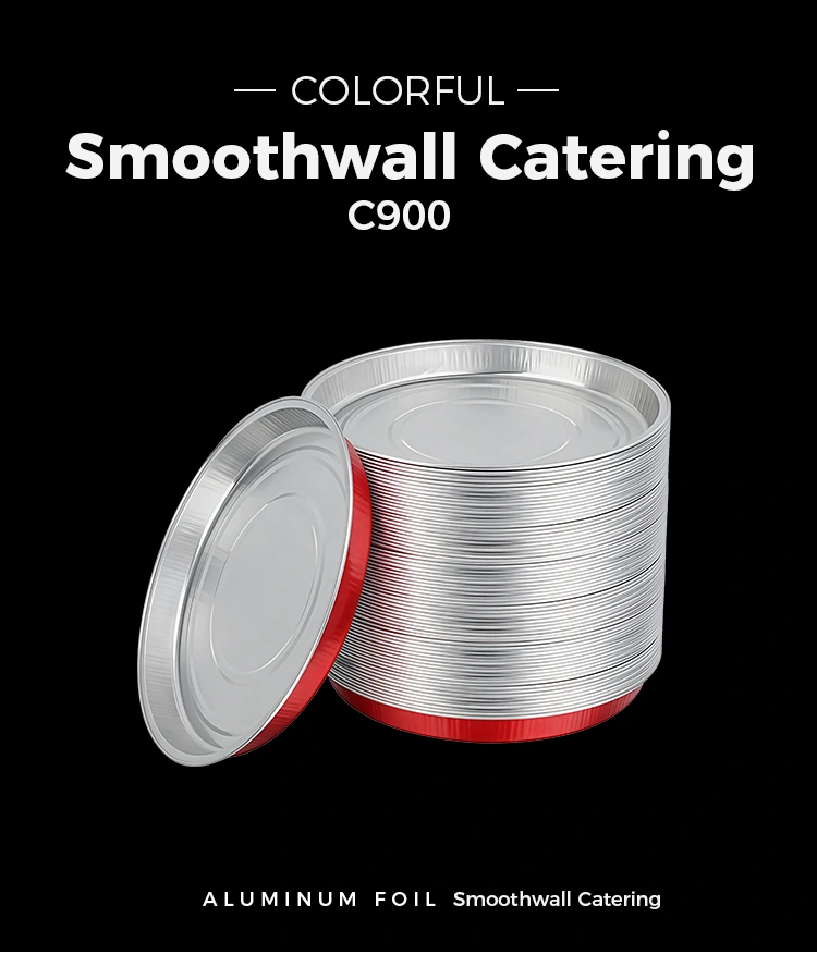 Disposable pizza pan packaged round Aluminum Foil Containers 