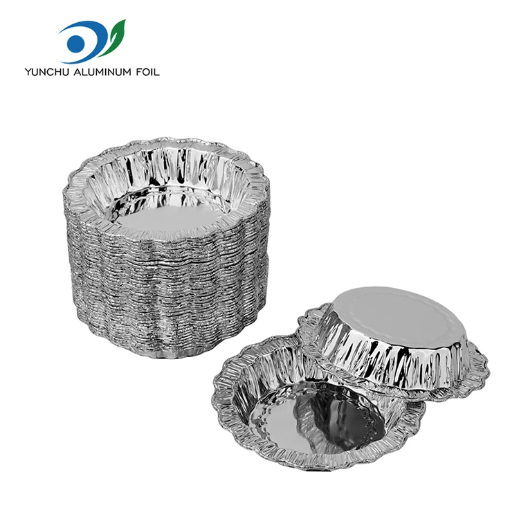 레이스 라운드 베이킹 케이크 실버 알루미늄 호일 용기