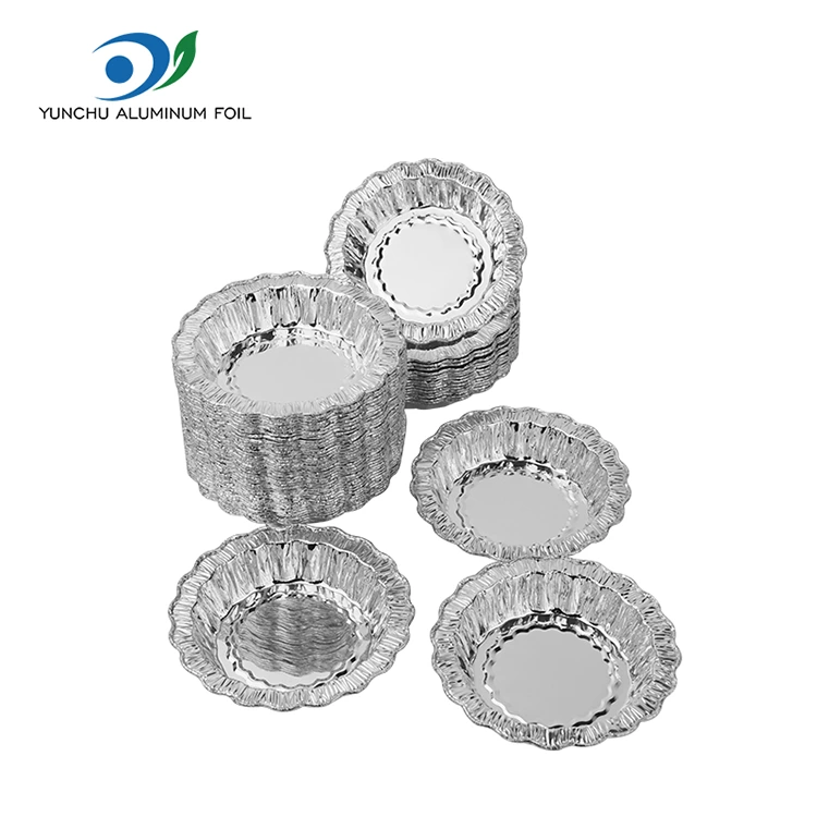 레이스 라운드 베이킹 케이크 실버 알루미늄 호일 용기