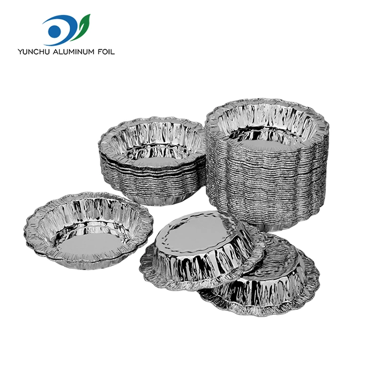 레이스 라운드 베이킹 케이크 실버 알루미늄 호일 용기