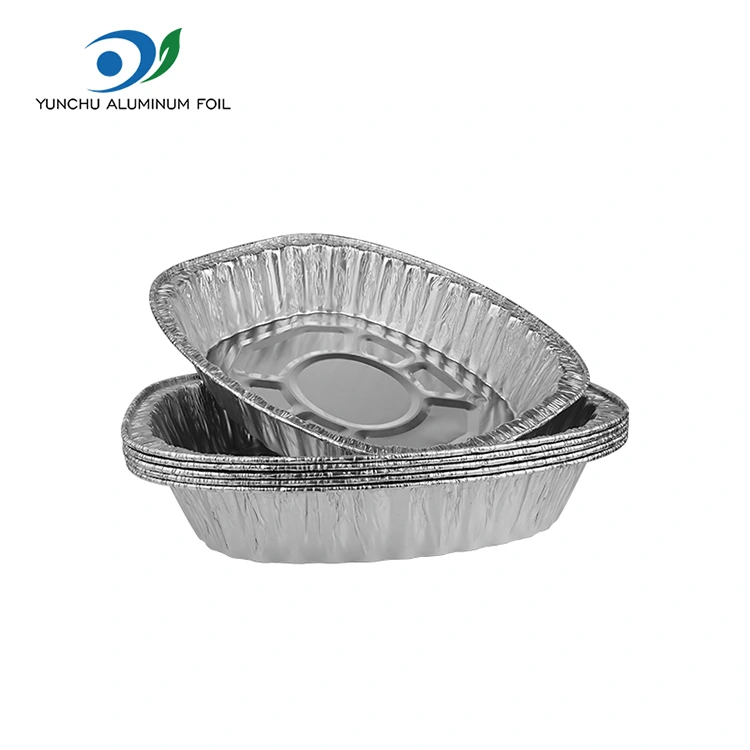 대용량 구운 닭고기 철판 실버 알루미늄 호일 용기 대용량 구운 닭고기 철판 실버 알루미늄 호일 용기
