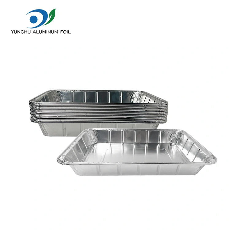 큰 구운 생선 테이크 아웃 실버 알루미늄 호일 용기