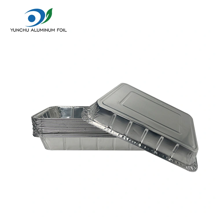 큰 구운 생선 테이크 아웃 실버 알루미늄 호일 용기