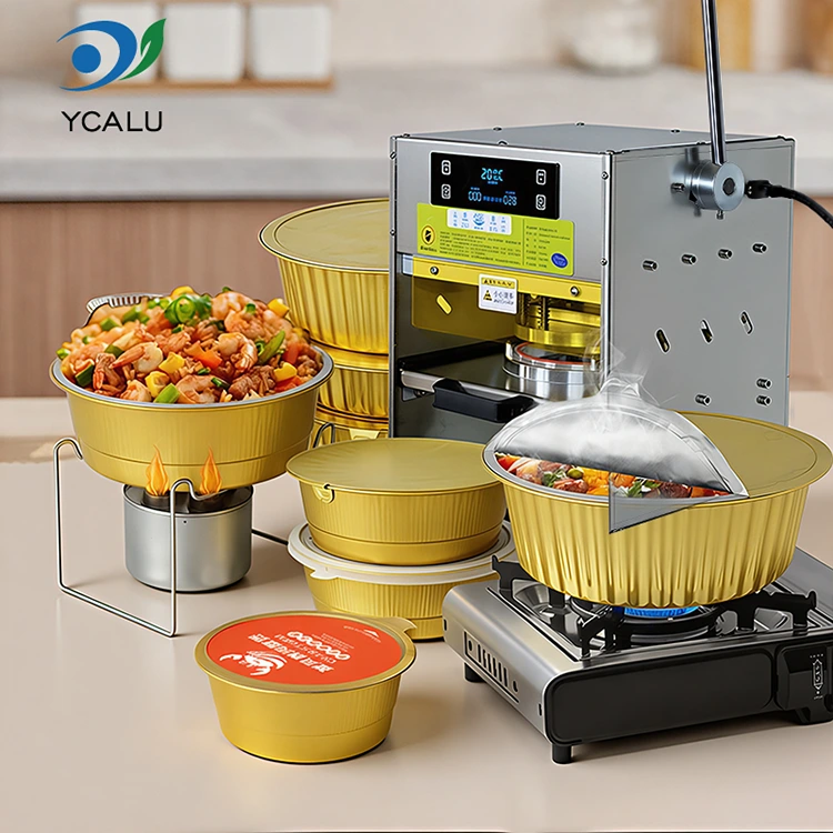 금 알루미늄 호일 용기를 사용한 수동 열 밀봉 기계