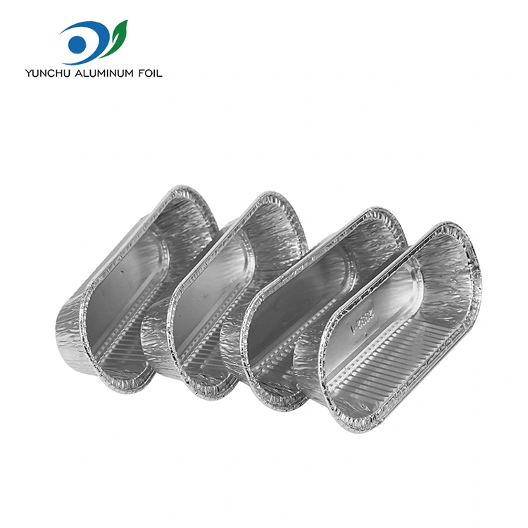 타원형 공기 프라이어 베이킹 실버 알루미늄 호일 용기