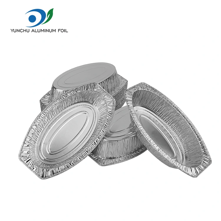 타원형 구운 빵 실버 알루미늄 호일 용기