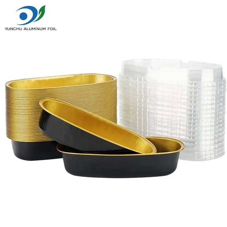 타원형 색상 Smoothwall 알루미늄 호일 용기 타원형 색상 Smoothwall 알루미늄 호일 용기