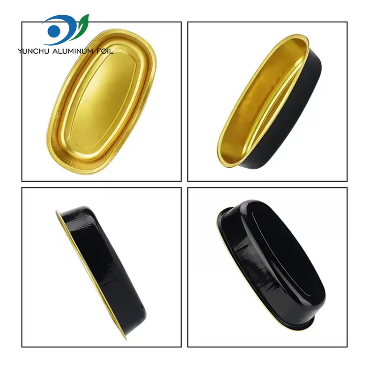 타원형 색상 Smoothwall 알루미늄 호일 용기