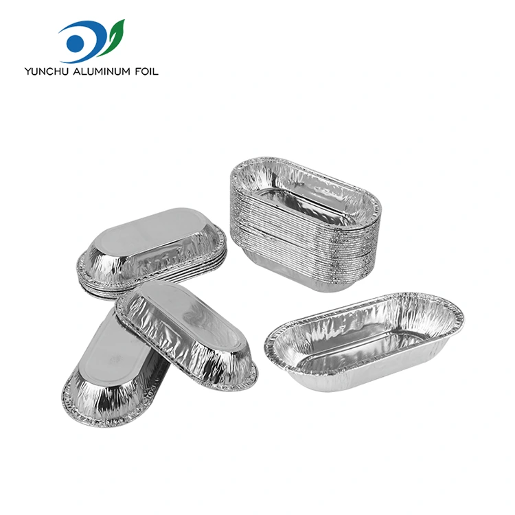 타원형 로스트 실버 알루미늄 호일 식품 용기