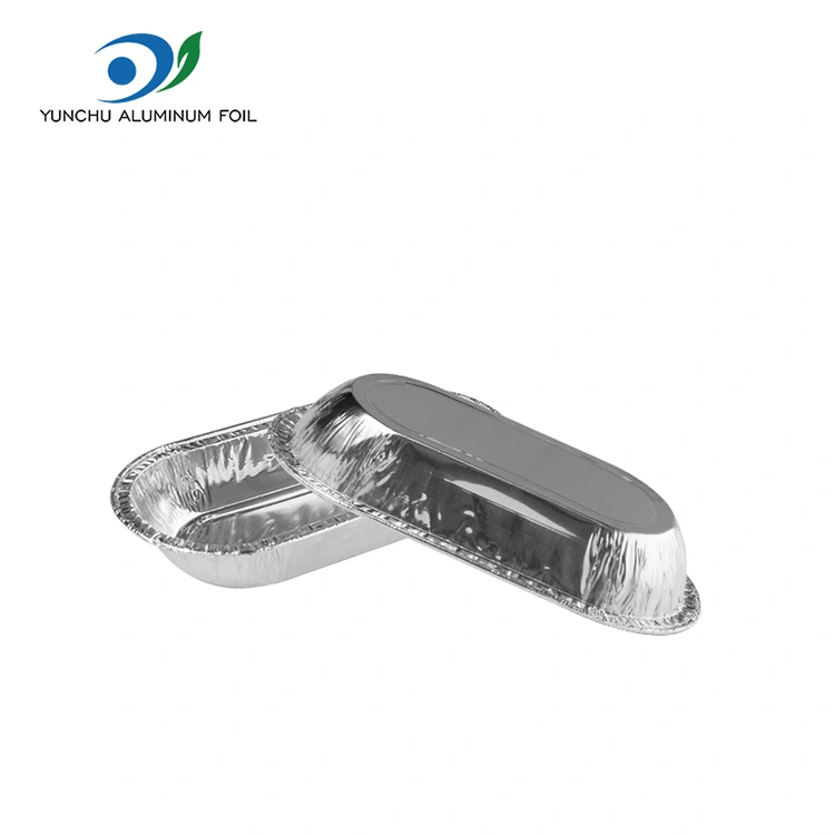 타원형 로스트 실버 알루미늄 호일 식품 용기