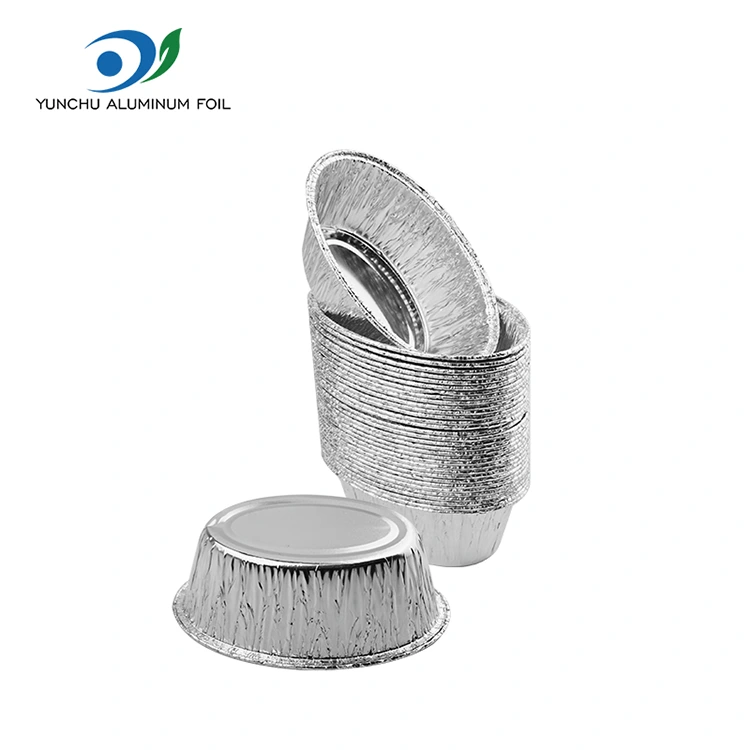 타원형 찐 케이크 은색 알루미늄 호일 식품 용기