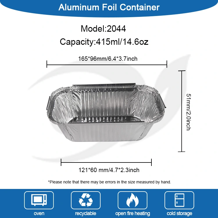 직사각형 구운 쌀은 알루미늄 호일 용기