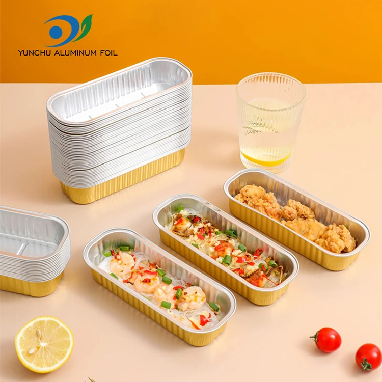 직사각형 베이킹 케이크 Smoothwall 알루미늄 호일 용기