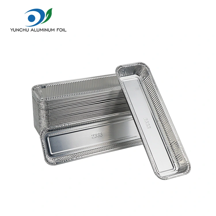 직사각형 빵 에어 프라이 실버 알루미늄 호일 용기 직사각형 빵 에어 프라이 실버 알루미늄 호일 용기