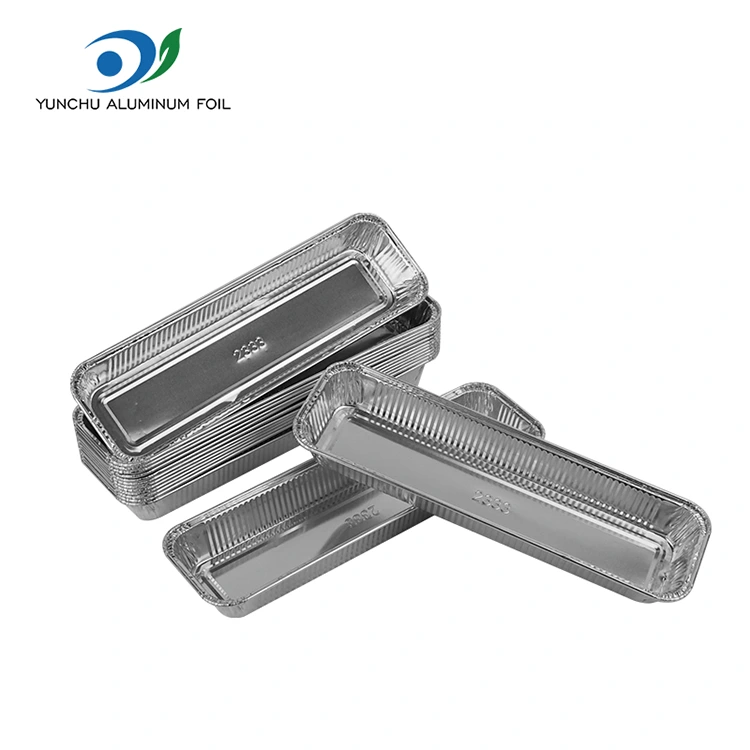 직사각형 빵 에어 프라이 실버 알루미늄 호일 용기