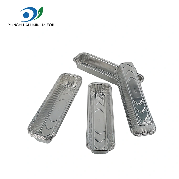 직사각형 빵 트레이 베이킹 실버 알루미늄 호일 용기