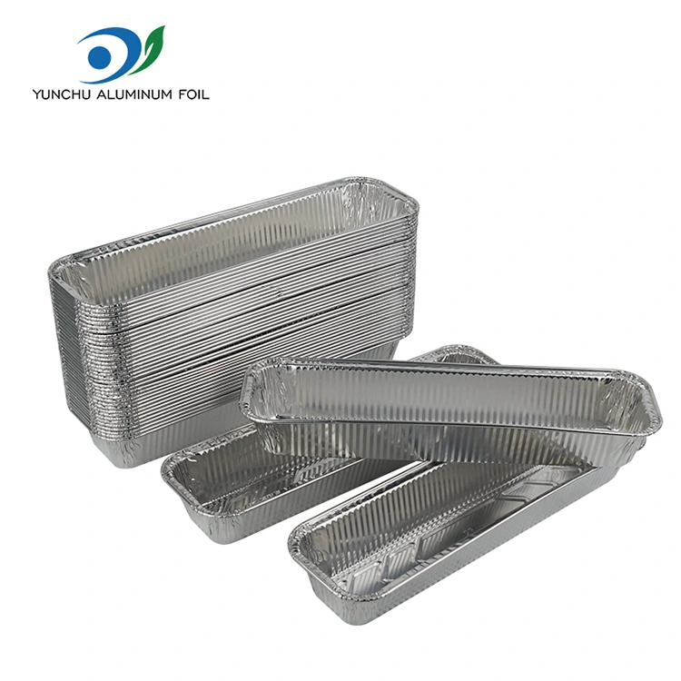 직사각형 빵 트레이 베이킹 실버 알루미늄 호일 용기