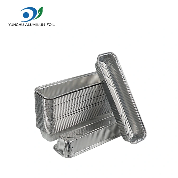 직사각형 빵 트레이 베이킹 실버 알루미늄 호일 용기