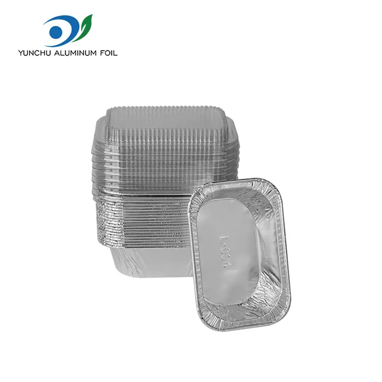 직사각형 케이크 베이킹 실버 알루미늄 호일 용기