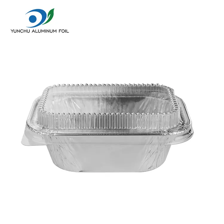 직사각형 케이크 베이킹 실버 알루미늄 호일 용기