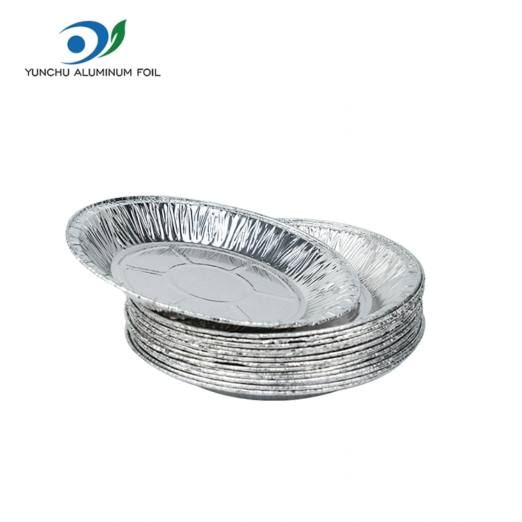 둥근 에어 프라이어 베이킹 실버 알루미늄 호일 식품 용기