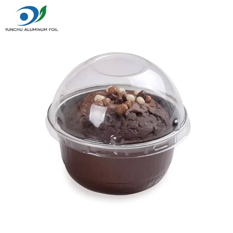 황금 알루미늄 호일 디저트 컵 -150 ml 돔 모양