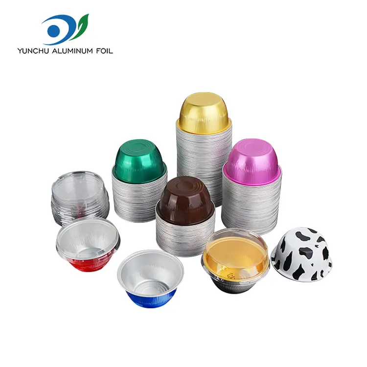 둥근 케이크 색상 SmoothWall 알루미늄 호일 용기