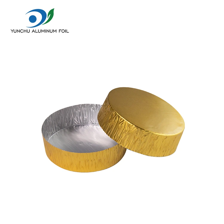 둥근 작은 베이킹 실버 알루미늄 호일 식품 용기