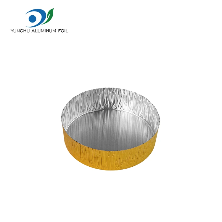 둥근 작은 베이킹 실버 알루미늄 호일 식품 용기