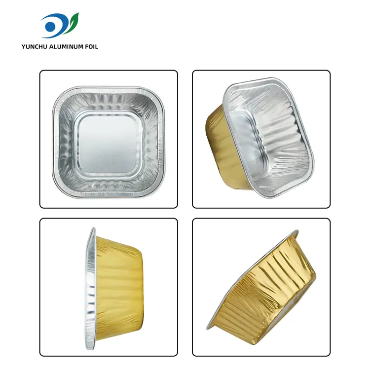 스퀘어 베이킹 케이크 Smoothwall 알루미늄 호일 용기
