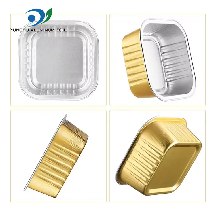 스퀘어 베이킹 스무드 월 알루미늄 호일 용기