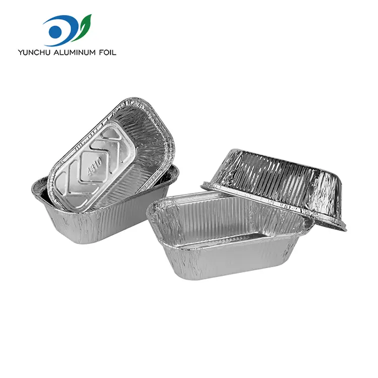 사각형 케이크 베이킹 실버 알루미늄 호일 용기 사각형 케이크 베이킹 실버 알루미늄 호일 용기