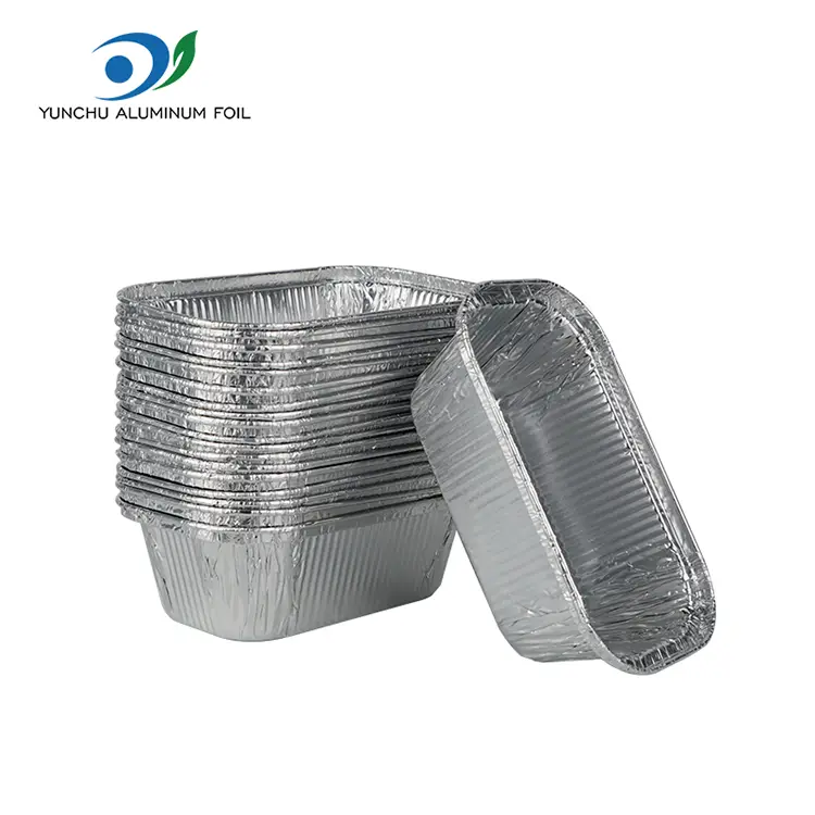 사각형 케이크 베이킹 실버 알루미늄 호일 용기