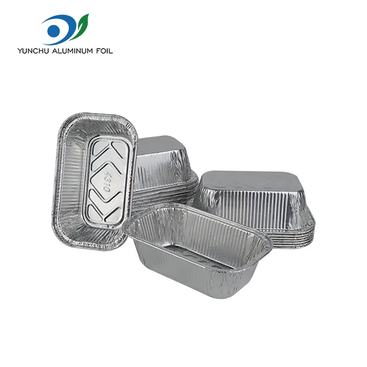 사각형 케이크 베이킹 실버 알루미늄 호일 용기