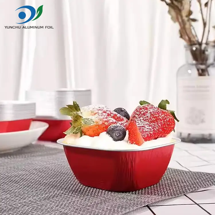 제곱 컬러 베이킹 스무드 월 알루미늄 호일 용기