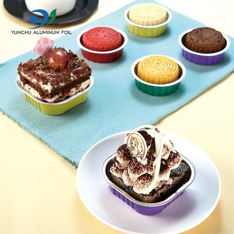 사각형 스무드 월 알루미늄 호일 용기